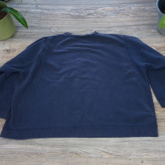 Logo Embroidered Crew Neck Pullover Cozy Sweater Top - Picture 8 of 11